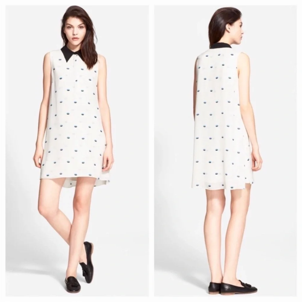 A.L.C. Reese Lips Print Silk‎ Dress Size 6